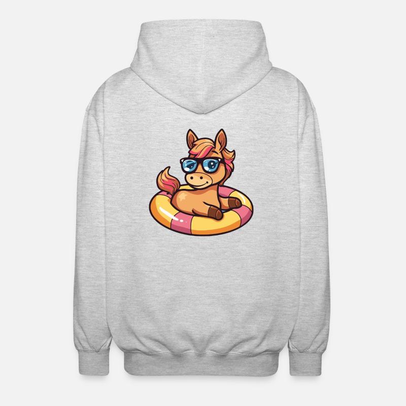 Cheval Bande Dessinée Cool - Veste à capuche unisexe - gris clair chiné