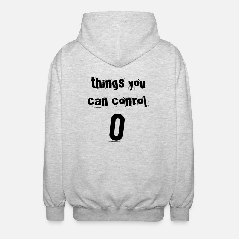 Things You Can Control Zero - Unisex Hooded Jacket - light heather grey
