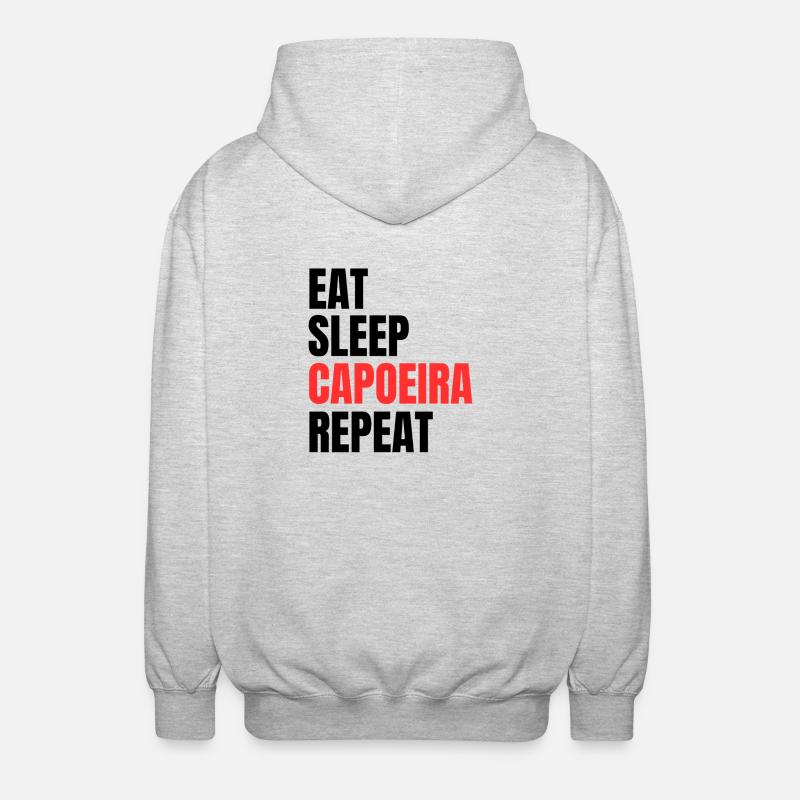 Capoeira Motivation - Unisex Kapuzenjacke - Hellgrau meliert