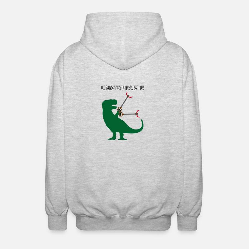 Unstoppable T-Rex - Veste à capuche unisexe - gris clair chiné