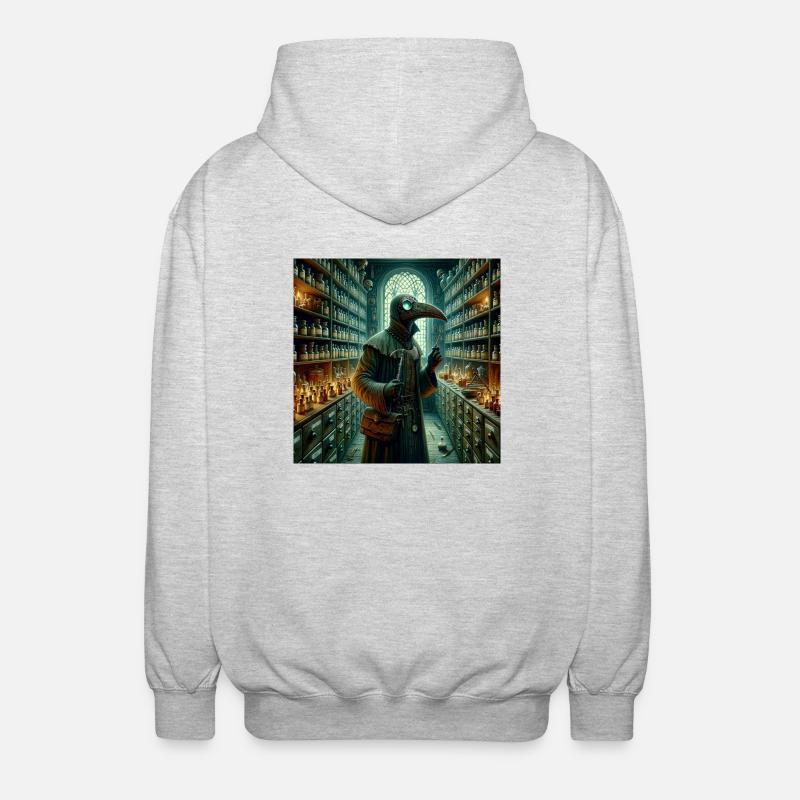 Pest Doktor - Unisex Kapuzenjacke - Hellgrau meliert