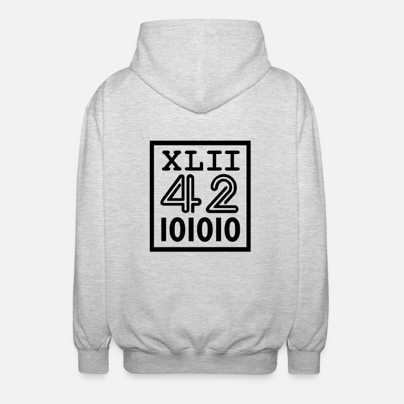 42 since romans (1c) - Unisex Kapuzenjacke - Hellgrau meliert