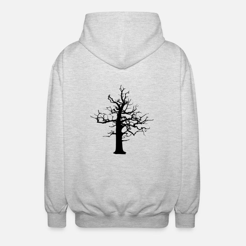 dépérage forestier - Veste à capuche unisexe - gris clair chiné