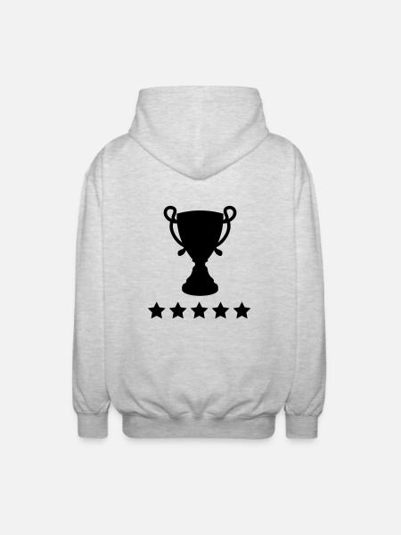 pokal_star__f1 - Unisex Kapuzenjacke - Hellgrau meliert