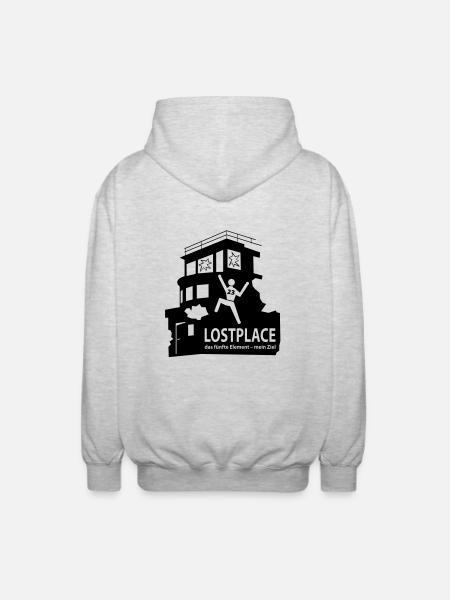 LOSTPLACE - Unisex Kapuzenjacke - Hellgrau meliert