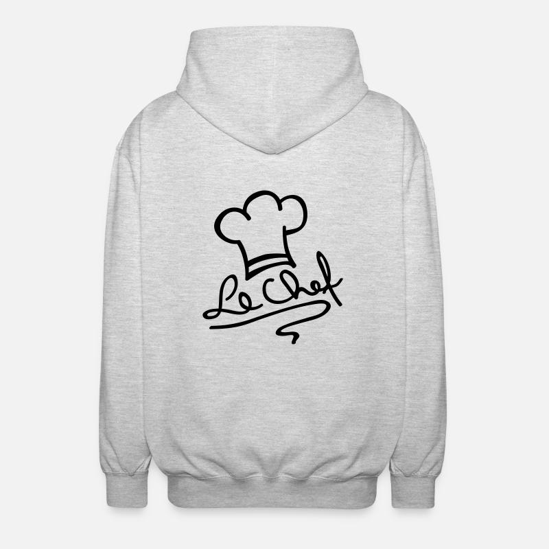 le_chef_ak1 - Unisex Kapuzenjacke - Hellgrau meliert