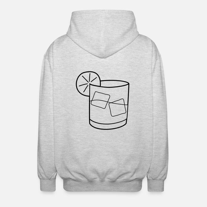 Cuba Libre Longdrink Glass - Unisex Hooded Jacket - light heather grey