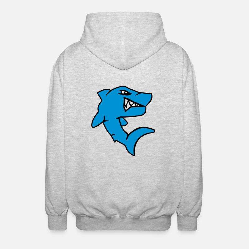 Requin - Veste à capuche unisexe - gris clair chiné