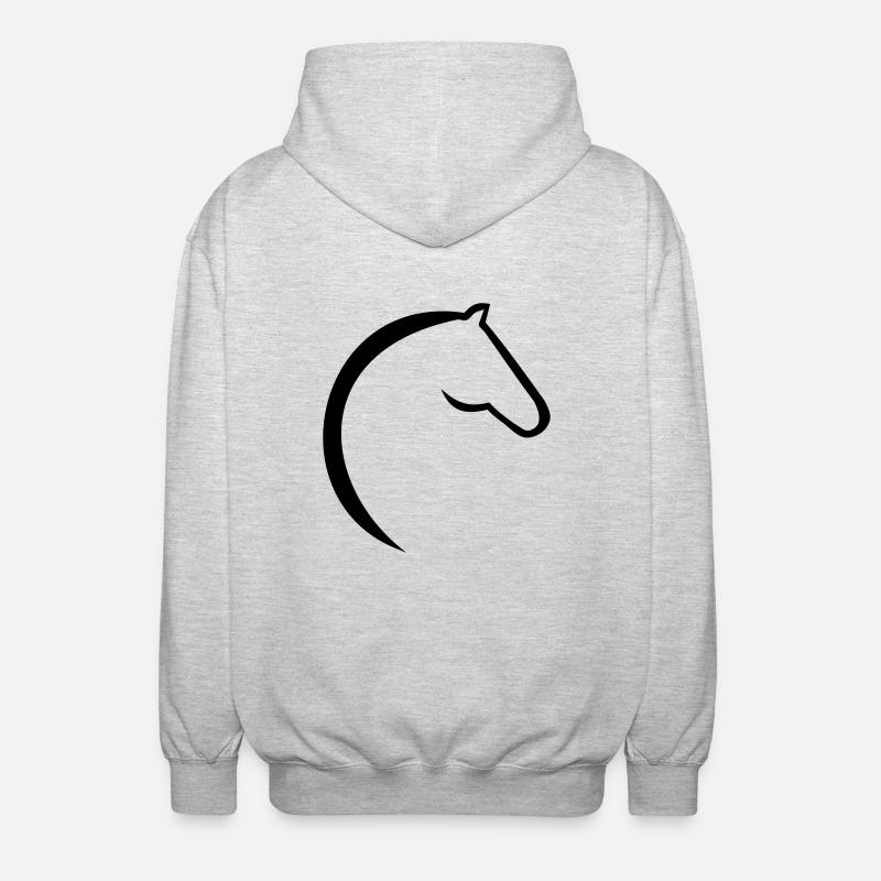 Cheval - Veste à capuche unisexe - gris clair chiné