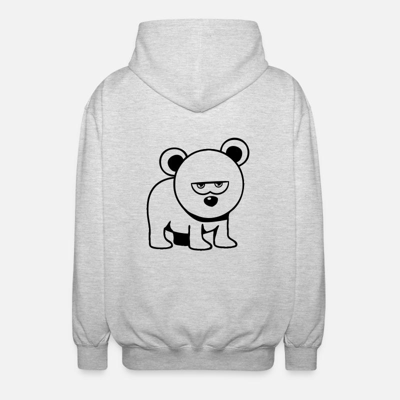 Porter moins drôle - Veste à capuche unisexe - gris clair chiné