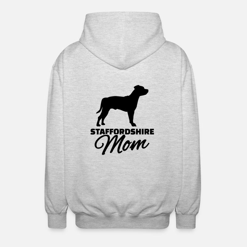 Staffordshire Mom - Veste à capuche unisexe - gris clair chiné