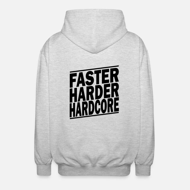faster harder ii - Veste à capuche unisexe - gris clair chiné
