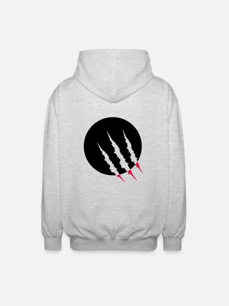 krallen_02 - Unisex Hooded Jacket - light heather grey