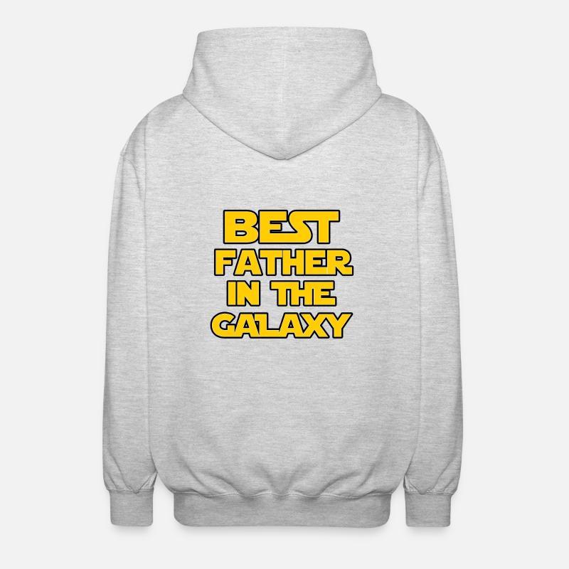 Best father in the galaxy - Veste à capuche unisexe - gris clair chiné