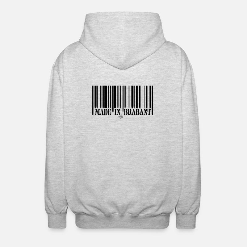 BARCODE Made in Brabant - Veste à capuche unisexe - gris clair chiné