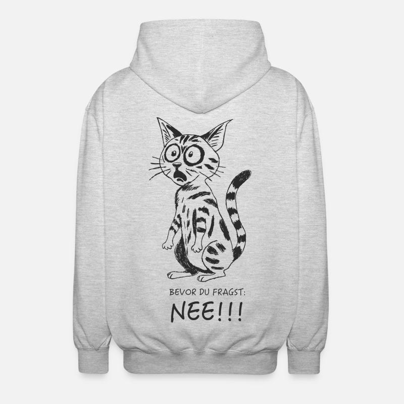 Bevor Du fragst.. - Unisex Kapuzenjacke - Hellgrau meliert