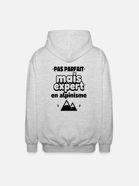 expert en alpinisme - Veste à capuche unisexe - gris clair chiné