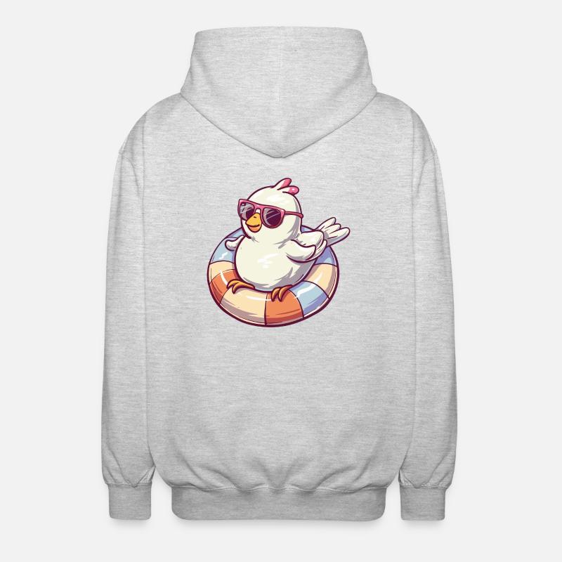Taube Vogel Comic Cool - Unisex Kapuzenjacke - Hellgrau meliert