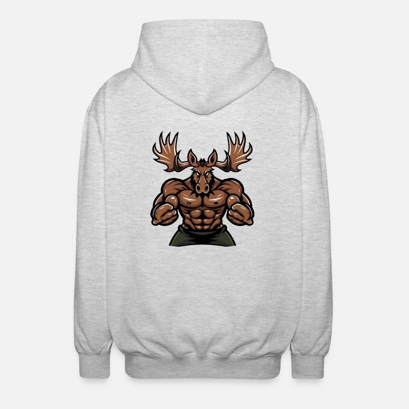 Bande dessinée Moose - Veste à capuche unisexe - gris clair chiné