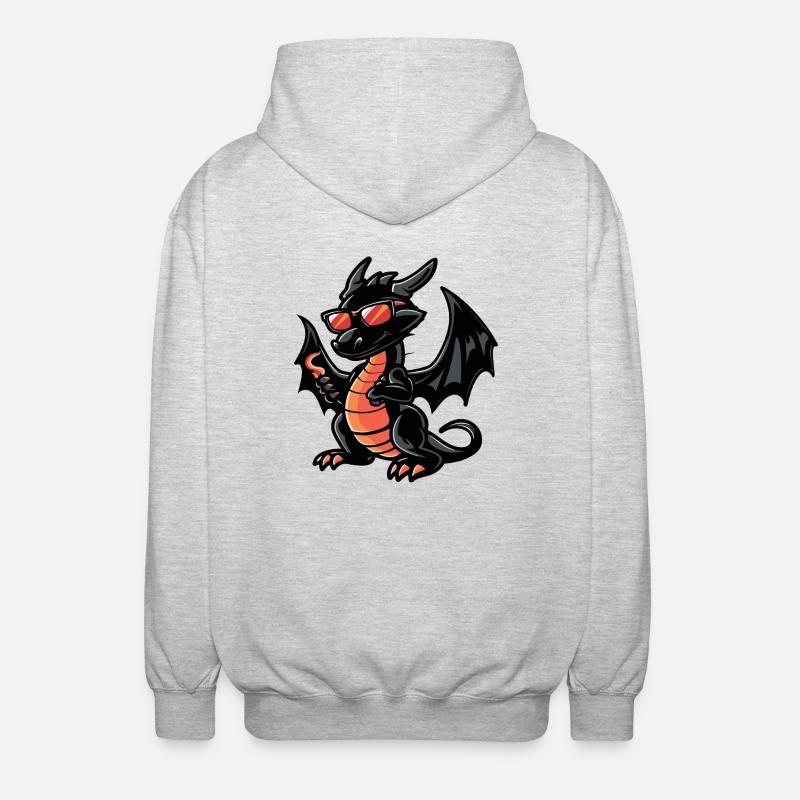 Dragon Bande Dessinée Cool - Veste à capuche unisexe - gris clair chiné