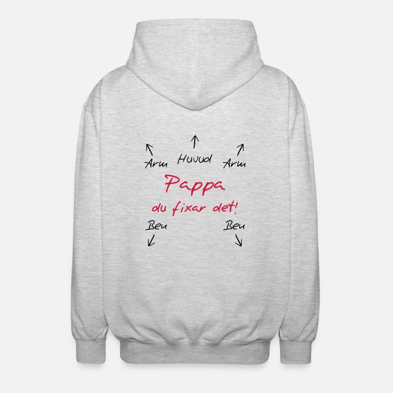 Pappa du fixar det - Unisex Kapuzenjacke - Hellgrau meliert