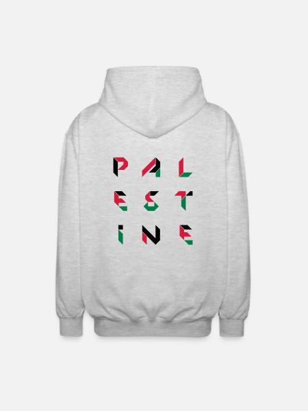 palestine 2 - Veste à capuche unisexe - gris clair chiné