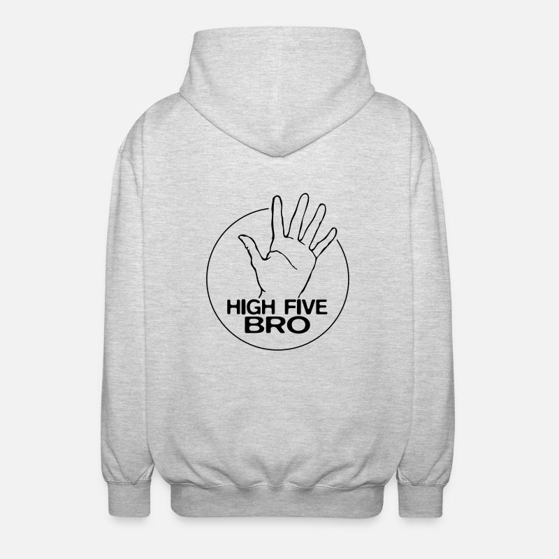 High Five Bro! - Veste à capuche unisexe - gris clair chiné