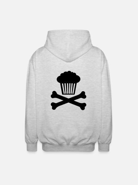 Cupcakes N´Bones - Unisex Hooded Jacket - light heather grey