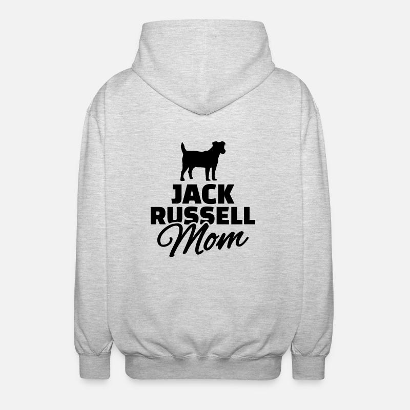 Jack Russel Mom - Veste à capuche unisexe - gris clair chiné