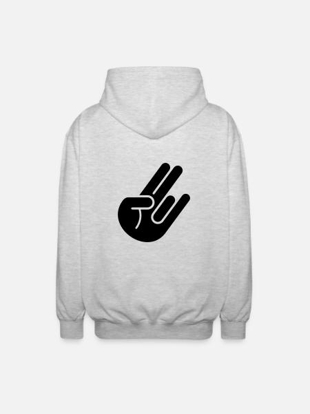JDM Hand 1c - Unisex Hooded Jacket - light heather grey