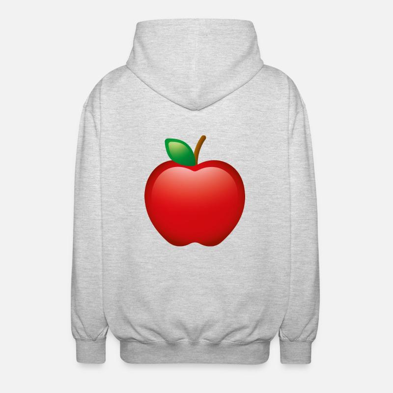 Smiley Apple - Unisex Kapuzenjacke - Hellgrau meliert