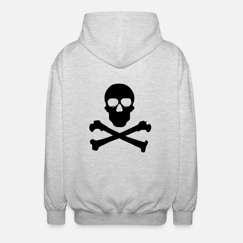 Skull - Veste à capuche unisexe - gris clair chiné