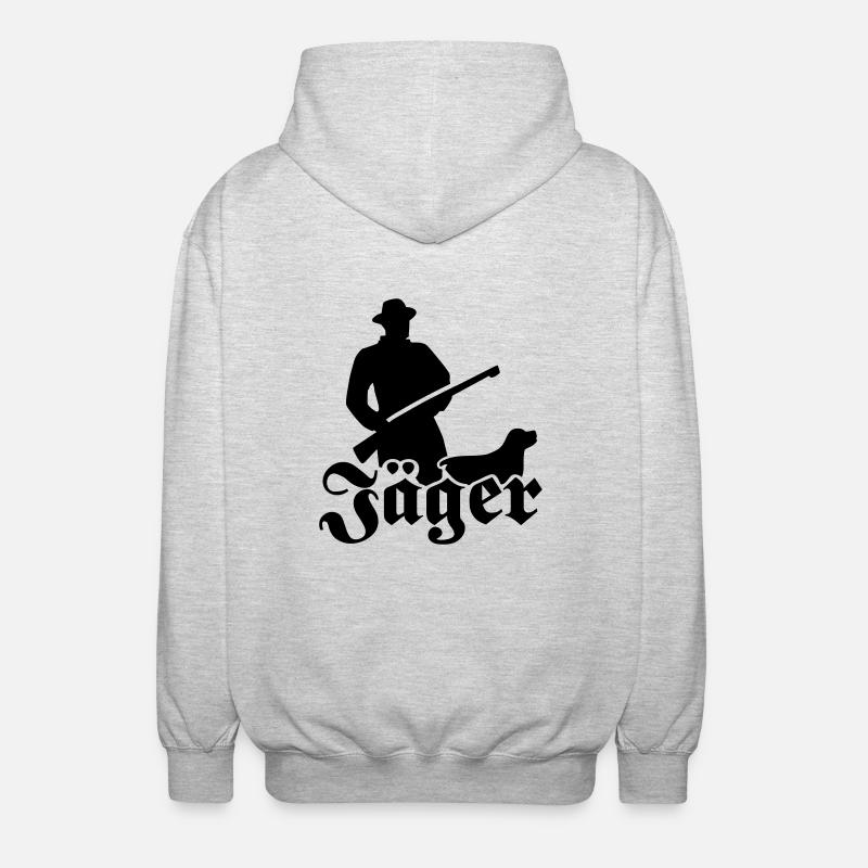 Jäger - Unisex Kapuzenjacke - Hellgrau meliert