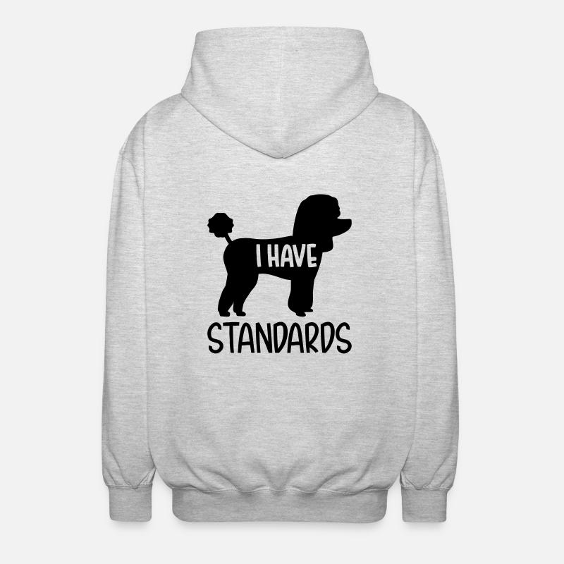 Poodle - Unisex Hooded Jacket - light heather grey