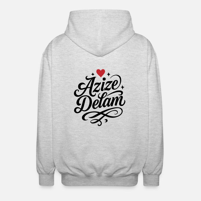 Azize Delam Persisch Iran - Unisex Kapuzenjacke - Hellgrau meliert