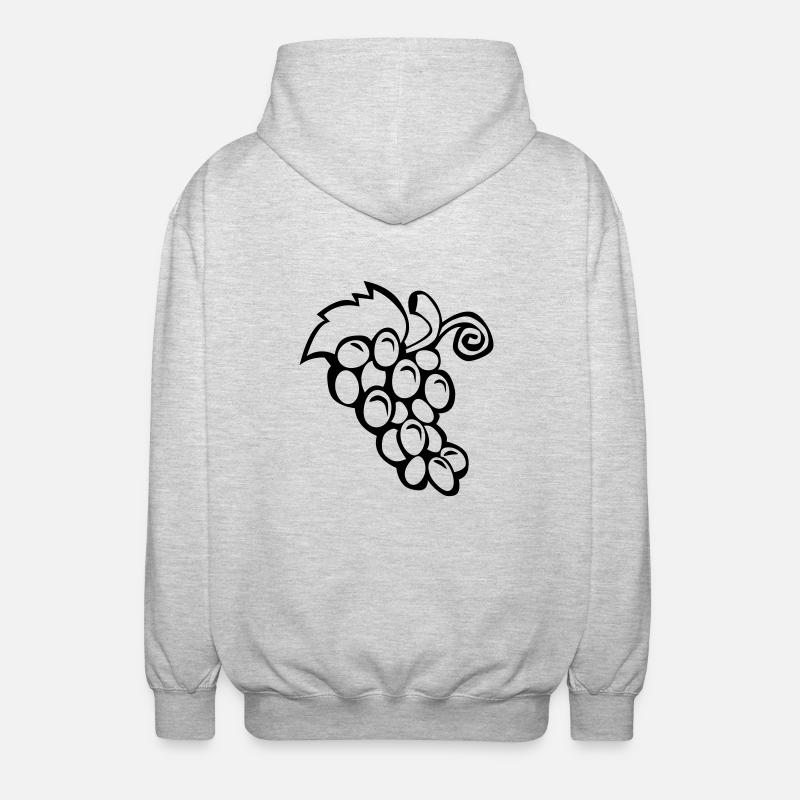 grappe de raisins - Veste à capuche unisexe - gris clair chiné