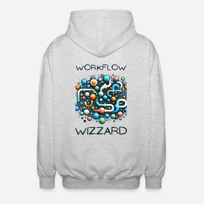 Workflow-Wizzard - Unisex Kapuzenjacke - Hellgrau meliert