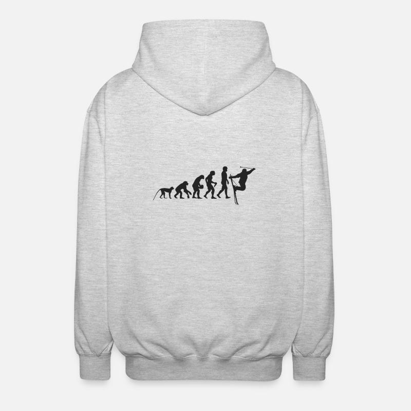 Ski Evolution - Unisex Hooded Jacket - light heather grey