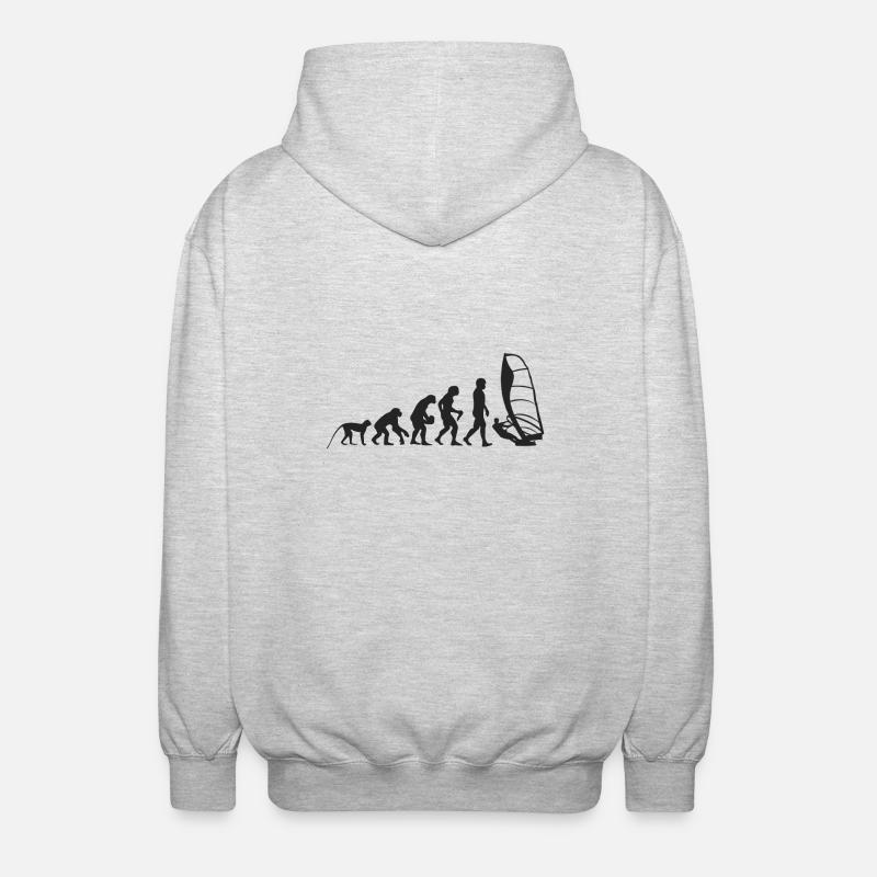Evolution Windsurfing - Unisex Hooded Jacket - light heather grey