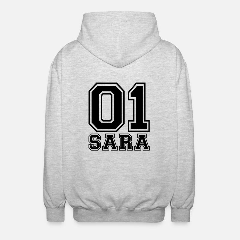 Sara - Nom - Veste à capuche unisexe - gris clair chiné