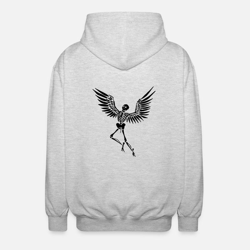 Squelette de vol - Veste à capuche unisexe - gris clair chiné