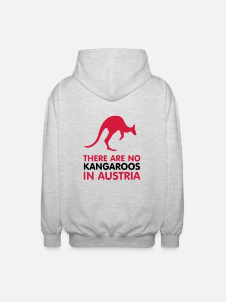 no kangaroos - Unisex Hooded Jacket - light heather grey