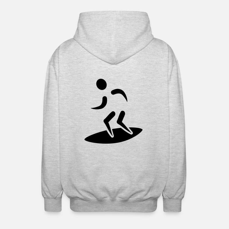 Surfer - Unisex Kapuzenjacke - Hellgrau meliert