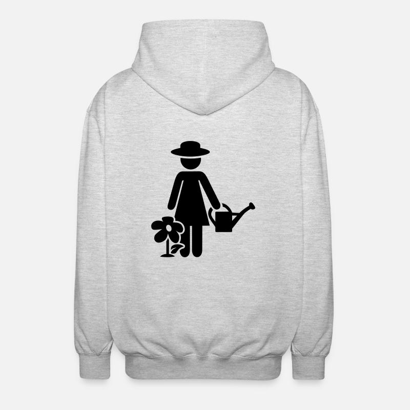 Gärtnerin - Unisex Kapuzenjacke - Hellgrau meliert