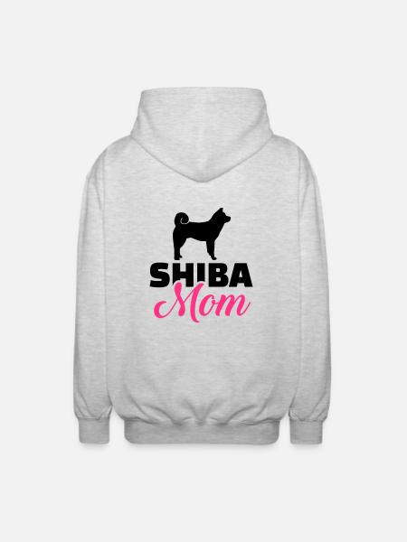 Shiba Inu - Unisex hættejakke. - lysegrå meleret