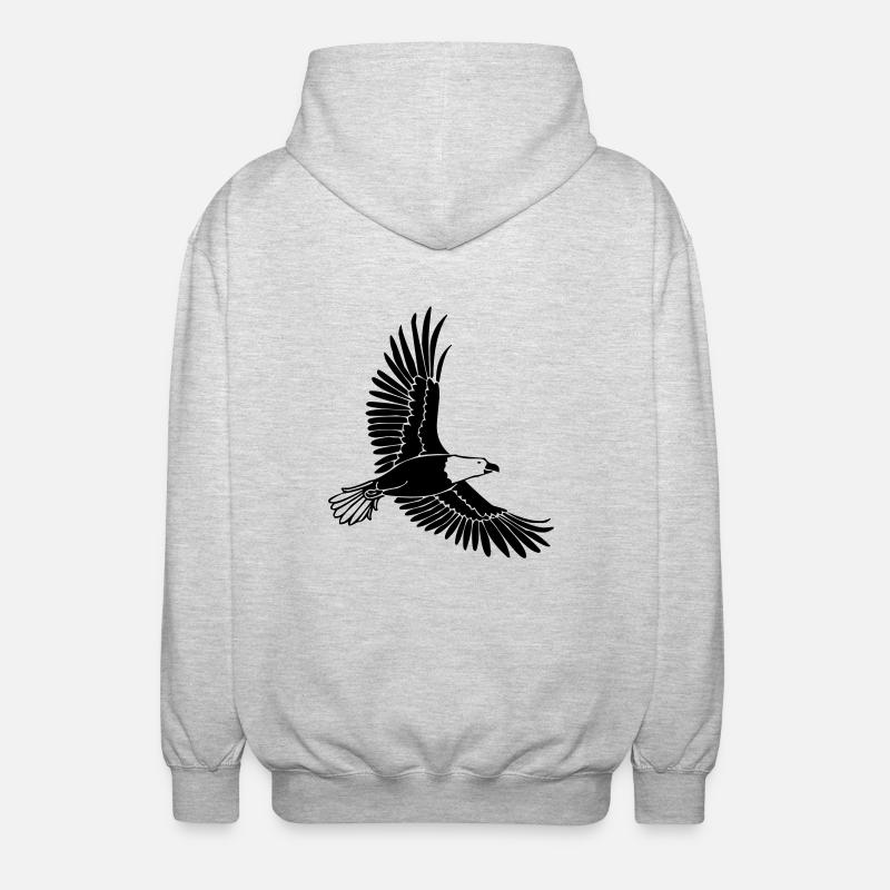 Adler - Unisex Kapuzenjacke - Hellgrau meliert