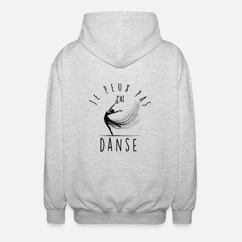 Je peux pas, j'ai danse. - Veste à capuche unisexe - gris clair chiné