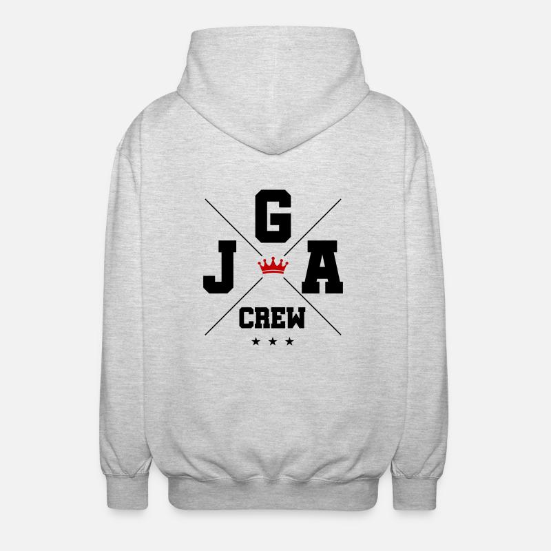 JGA Crew - Unisex Kapuzenjacke - Hellgrau meliert