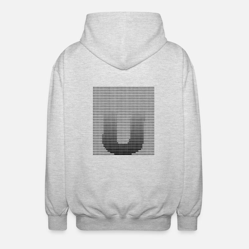 U, la lettre U - Veste à capuche unisexe - gris clair chiné