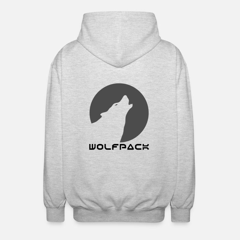 wolfpack_1 - Veste à capuche unisexe - gris clair chiné